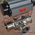 high quality ss304 3 way pneumatic ball valves manufacturer